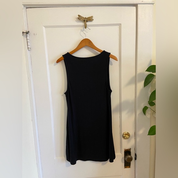 Free People | FP Beach Comfy Stretchy Jersey Tank Mini Dress Black | L - Picture 5 of 7